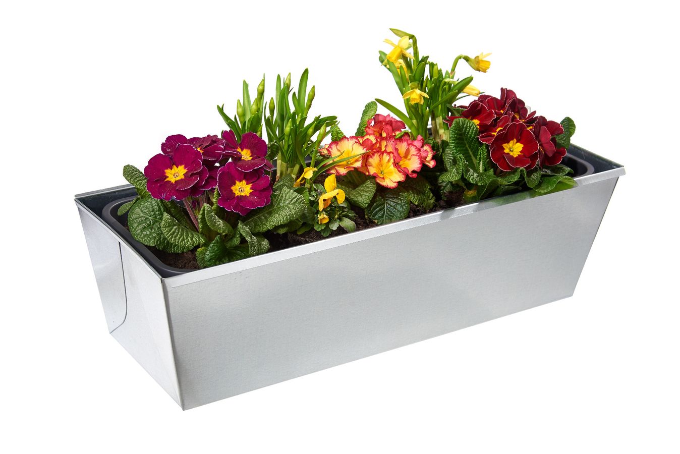 Blumenkasten für Doppelstab-Zaunelemente, Länge 60cm, verzinkt
