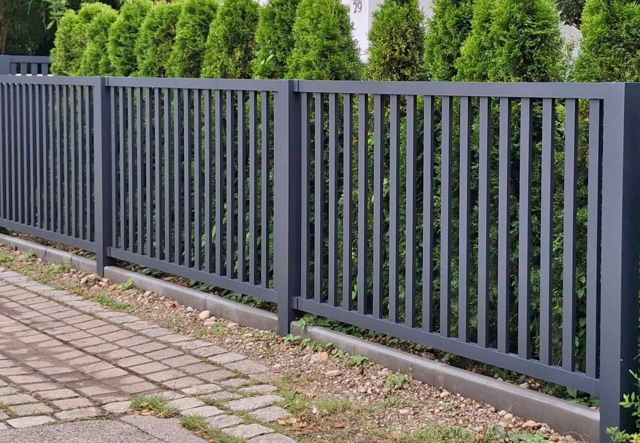 Aluminium Zaunelement Friesland, Höhen 40 - 180cm, 5 Breiten, 3 Farben