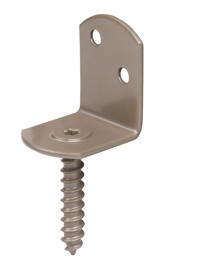 DURAVIS® Flechtzaunhalter, L-Form, Farbe perlbeige (Inhalt: 50 St./Pack.)