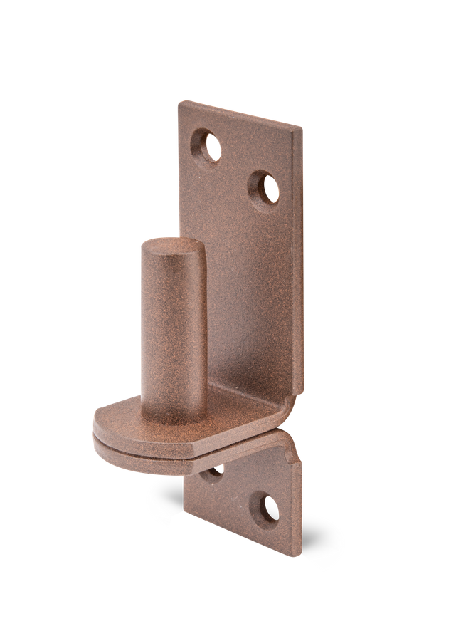 DURAVIS® Kloben auf Platte, DI-Haken, Farbe rostbraun, Größe Ø13mm, Dornabstand 11mm (Inhalt: 6 St./Pack.)