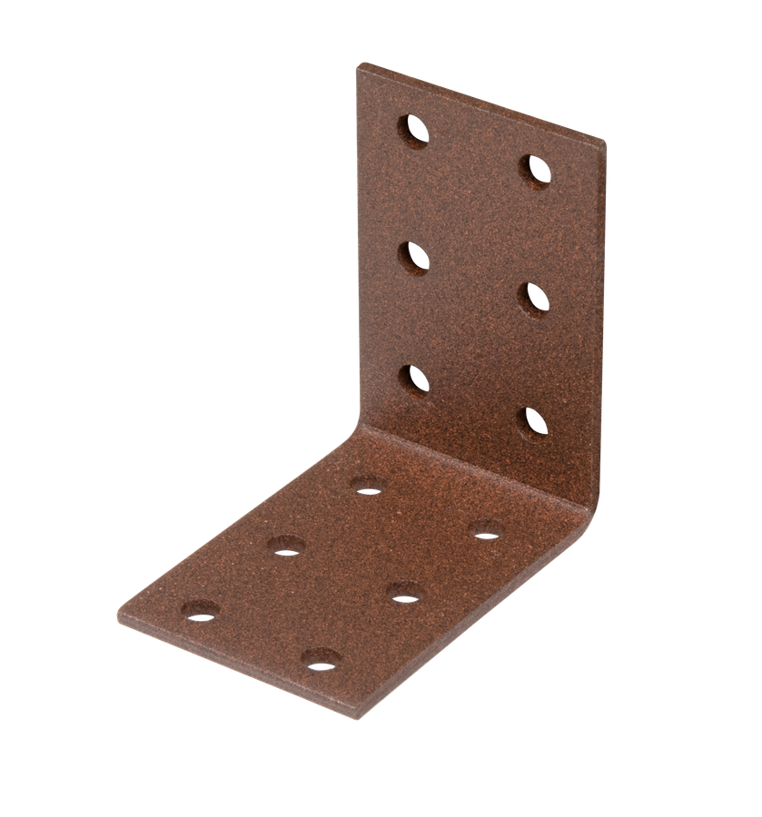DURAVIS® Lochplattenwinkel, rostbraun, Größe 60x60x40mm (Inhalt: 50 St./Pack.) – Bild 1