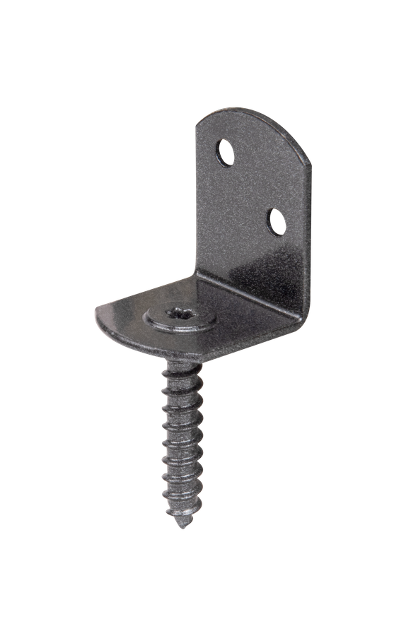 DURAVIS® Flechtzaunhalter, L-Form, Farbe schwarzdiamant (Inhalt: 50 St./Pack.)