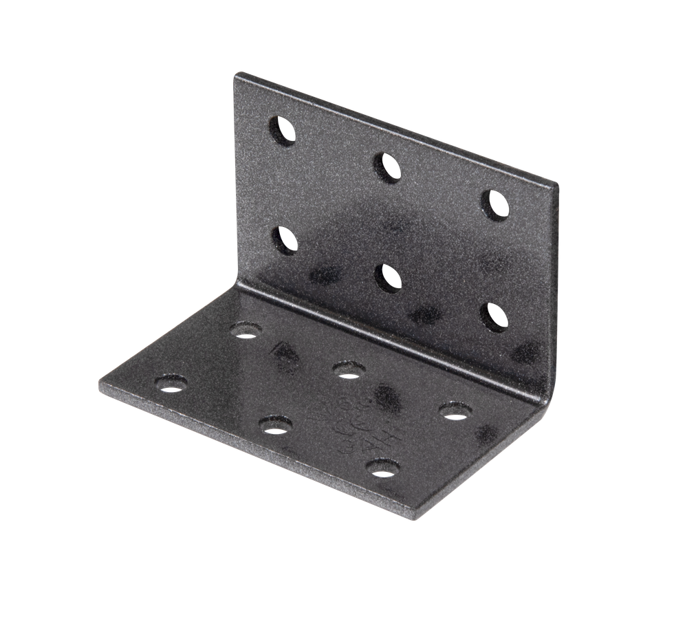 DURAVIS® Lochplattenwinkel, Farbe schwarzdiamant, Größe 40x40x60mm (Inhalt: 50 St./Pack.) – Bild 1