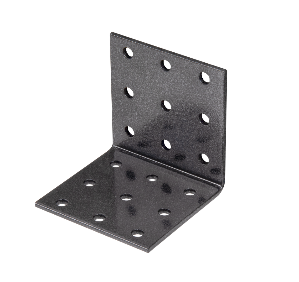 DURAVIS® Lochplattenwinkel, Farbe schwarzdiamant, Größe 60x60x60mm (Inhalt: 50 St./Pack.) – Bild 1