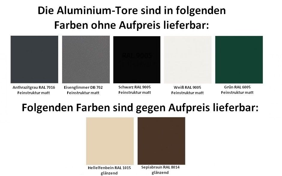 Aluminium Gartentor Porto - Höhe 160cm, Breite 100cm