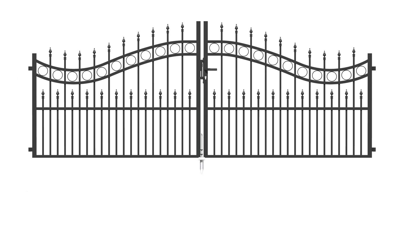 Doppeltor Bordeaux, Höhe 130/100cm, Breite 337cm (mit o. ohne Pfosten erhältlich)