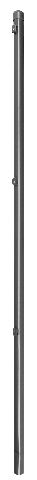 Maschendraht-Zaunpfosten für Zaunhöhe 200cm, Ø 38mm zum Einbetonieren, anthrazit-metallic