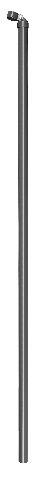 Maschendraht-Zaunstrebe für Zaunhöhe 150cm, Ø 34mm, mit Schelle Ø 38mm, anthrazit-metallic
