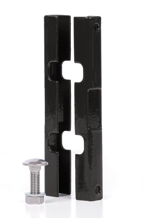 Blacky 2.0 Endlosverbinder für Zaunelemente, 2-teilig, schwarz – Bild 1