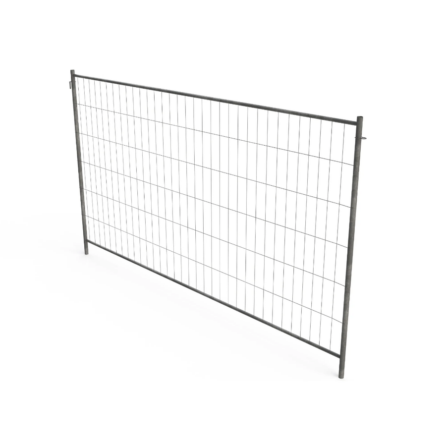 Mobiler Bauzaun Standard - Ergänzungselement mit Haken & Ösen - Breite 2,20 / Höhe 2,00m - Gewicht 10,14 kg