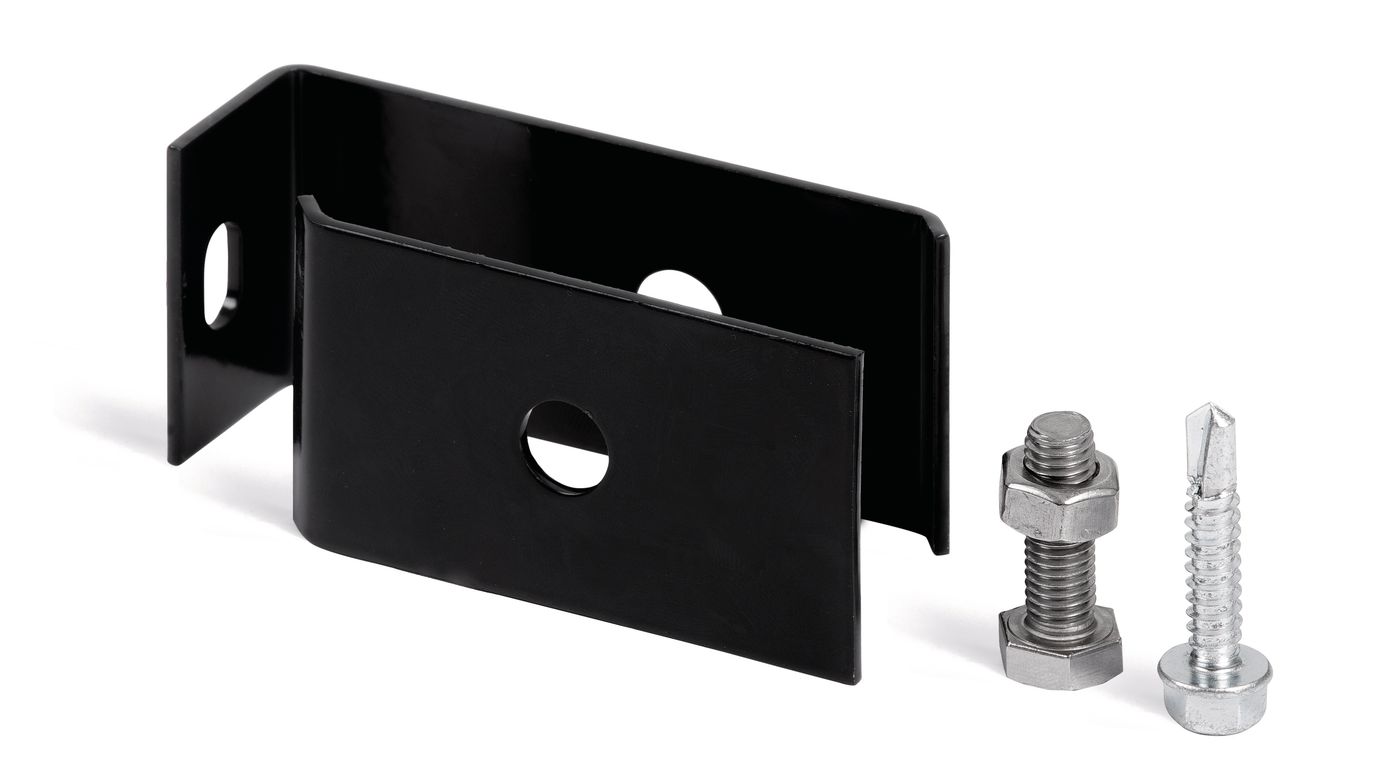 Blacky Befestigungswinkel-Set für Zaunelemente (5 Stück) schwarz – Bild 1