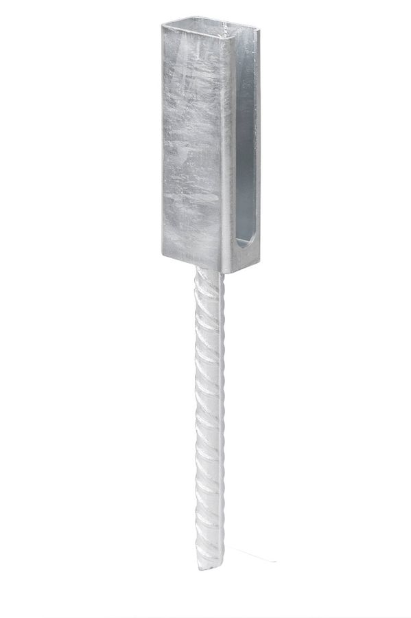 Pfostenträger für Pfosten 60x40mm mit Riffelstahldolle