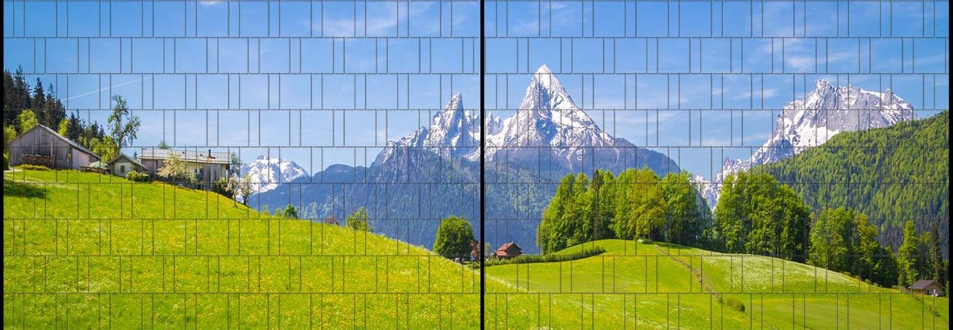 Sichtschutzstreifen Alpen (5 Meter Panorama)
