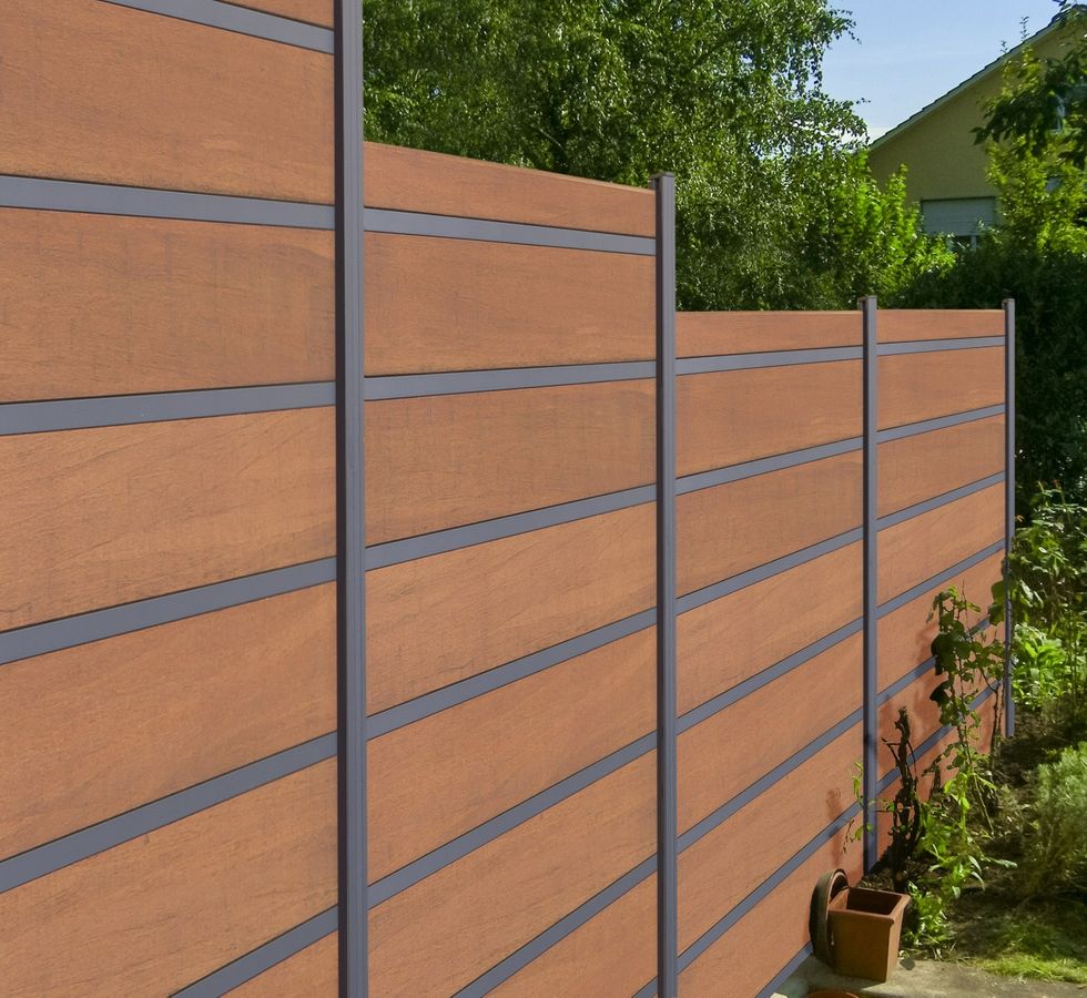 Aluminium-Zierprofile für Bambus-Zaun Acapulco