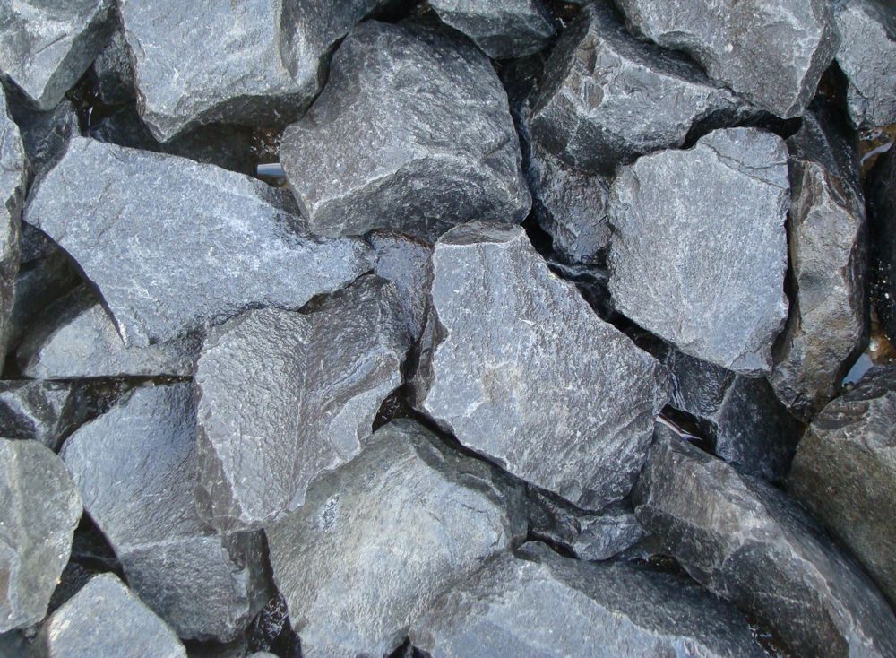 250 kg Gabionenstein Basalt Grey 60-120mm