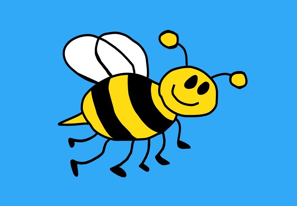 Sichtschutzstreifen Tiermotiv Biene (Rolle)