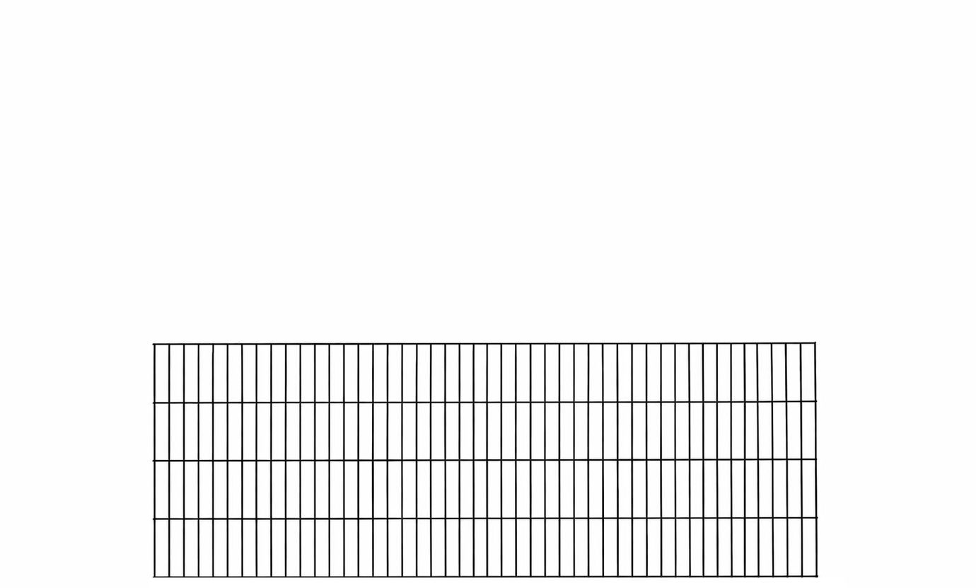 Blacky 2.0 Doppelstab-Zaunelement - Länge 201cm - ohne Spitzen