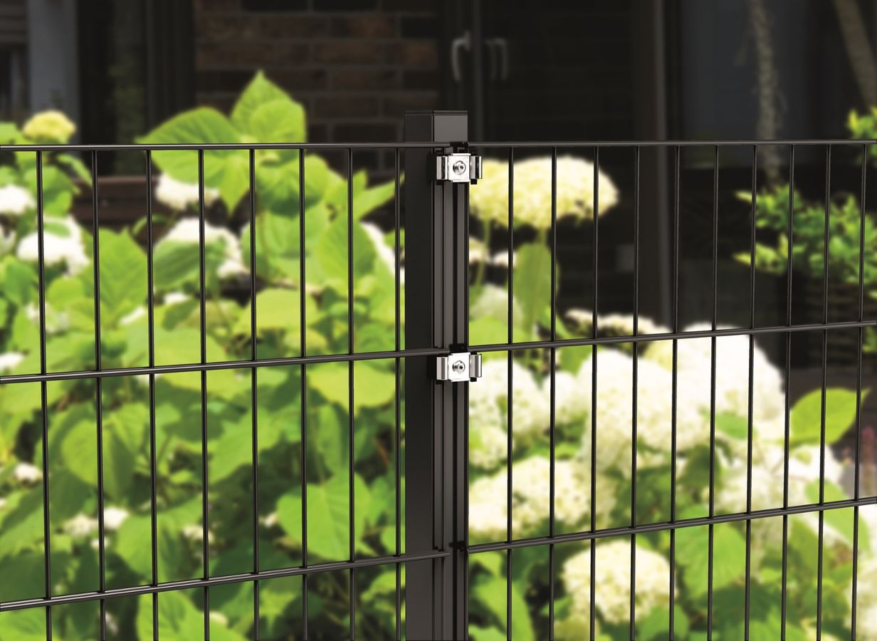 Doppelstabmattenzaun Blacky 2.0 -Komplettzaun-