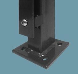 Standfuss 120x120mm für Premium-Zaunpfosten (ab Werk angeschweißt)