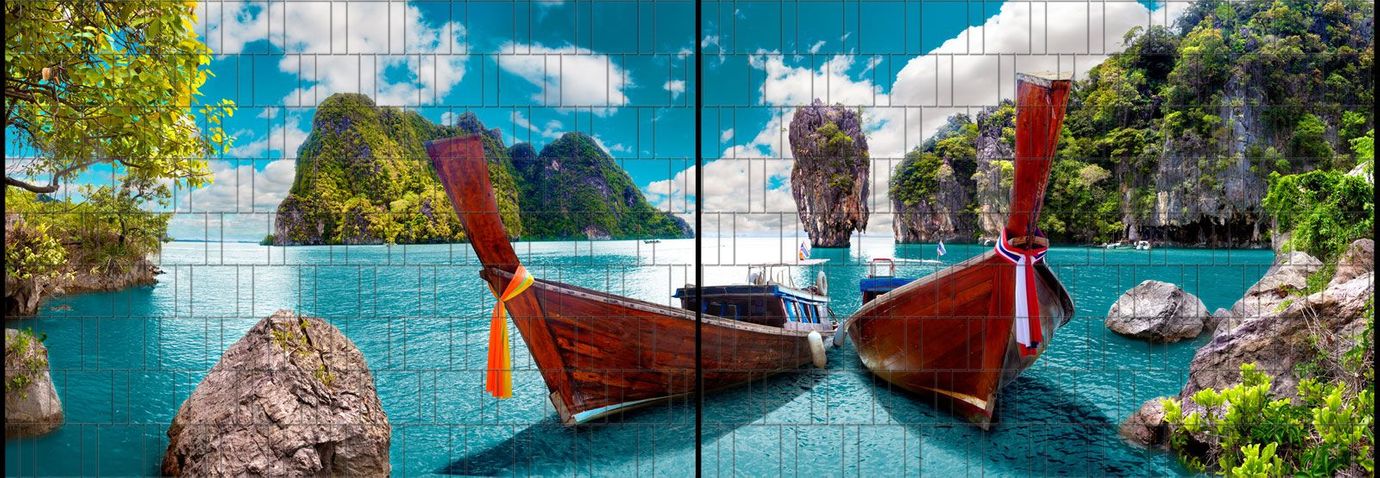 Sichtschutzstreifen Boote (5 Meter Panorama)