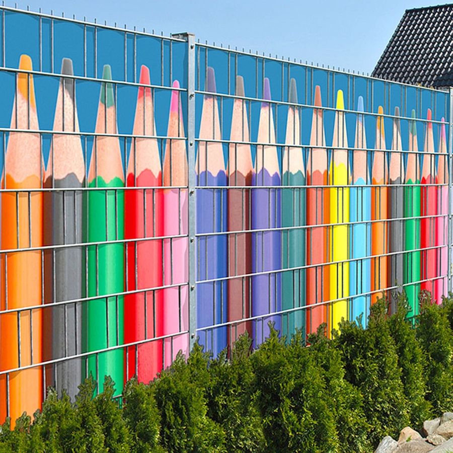 Sichtschutzstreifen Buntstift (Motivrolle)