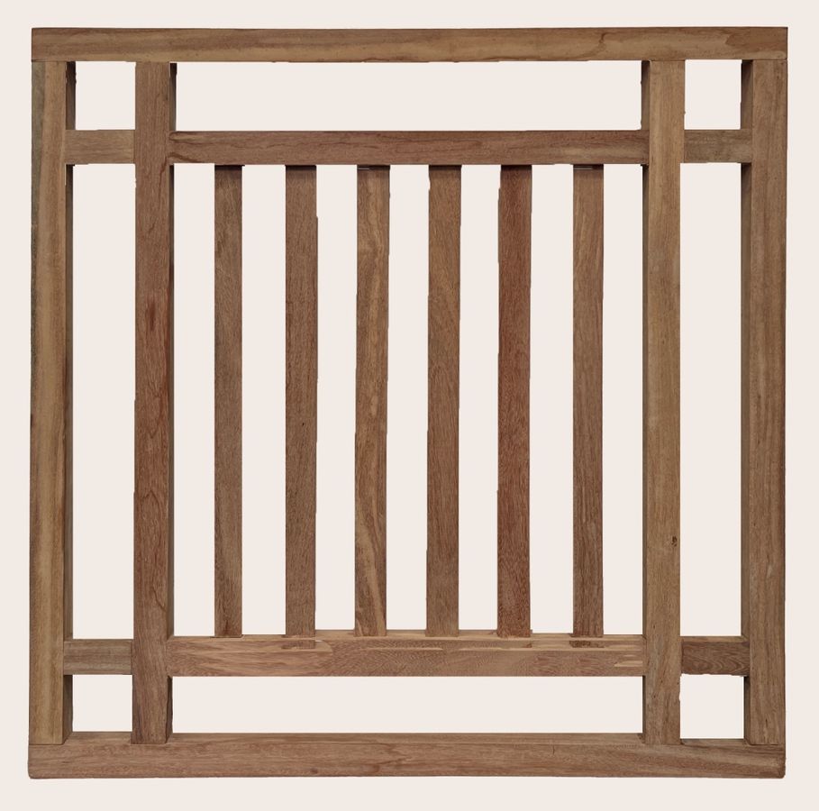 Holz-Vorgarten-Zierelement Cumaru, Höhe 90, Breite 90 o. 180cm