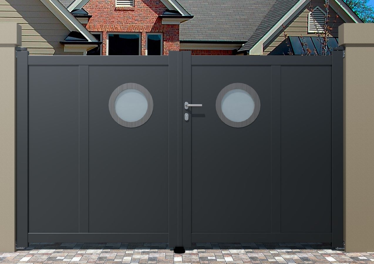 Aluminium Doppeltor Portilla - Höhe 200cm, Breite 350cm