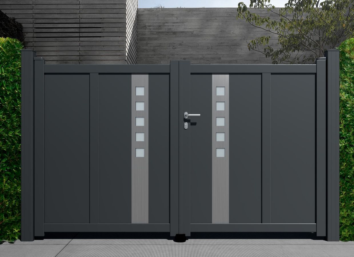 Aluminium Doppeltor Torilla - Höhe 180cm, Breite 325cm