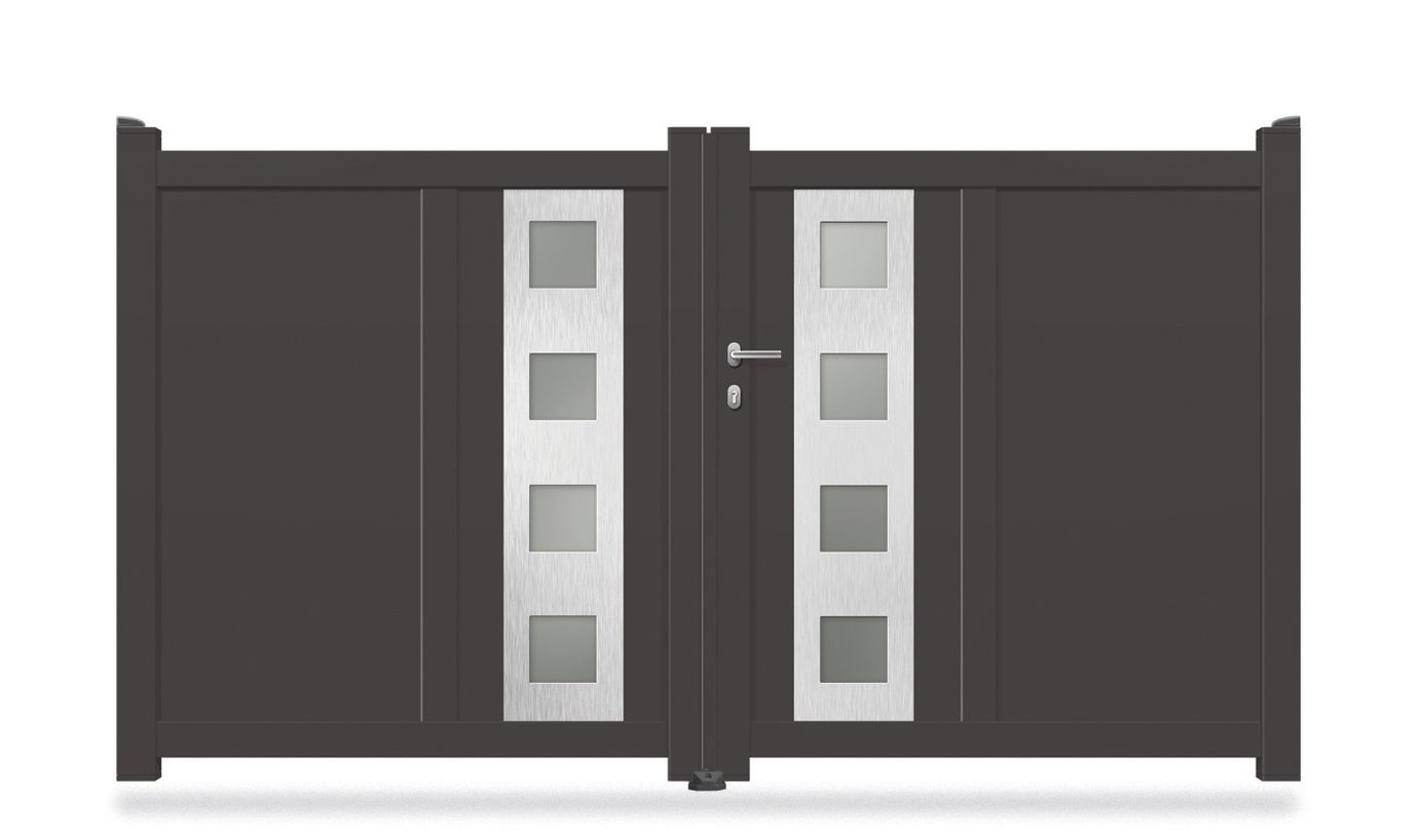 Aluminium Doppeltor Torre - Höhe 200cm, Breite 250cm