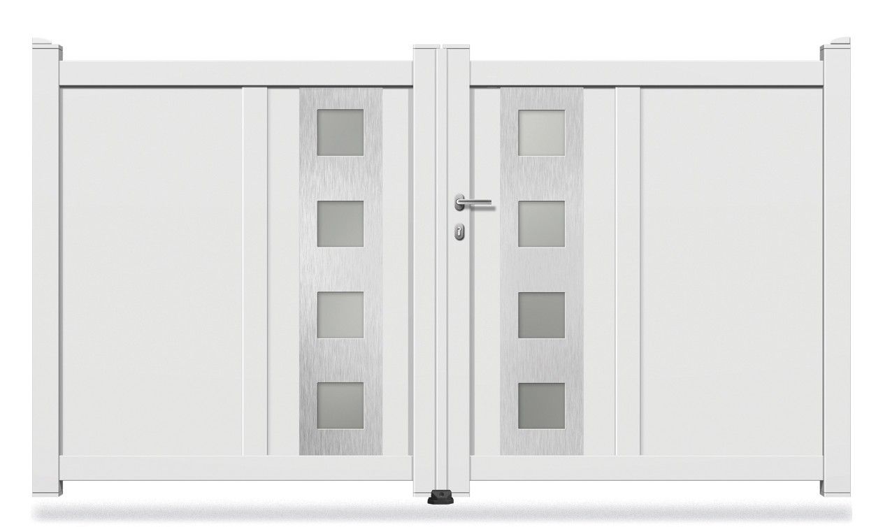 Aluminium Doppeltor Torre - Höhe 200cm, Breite 250cm