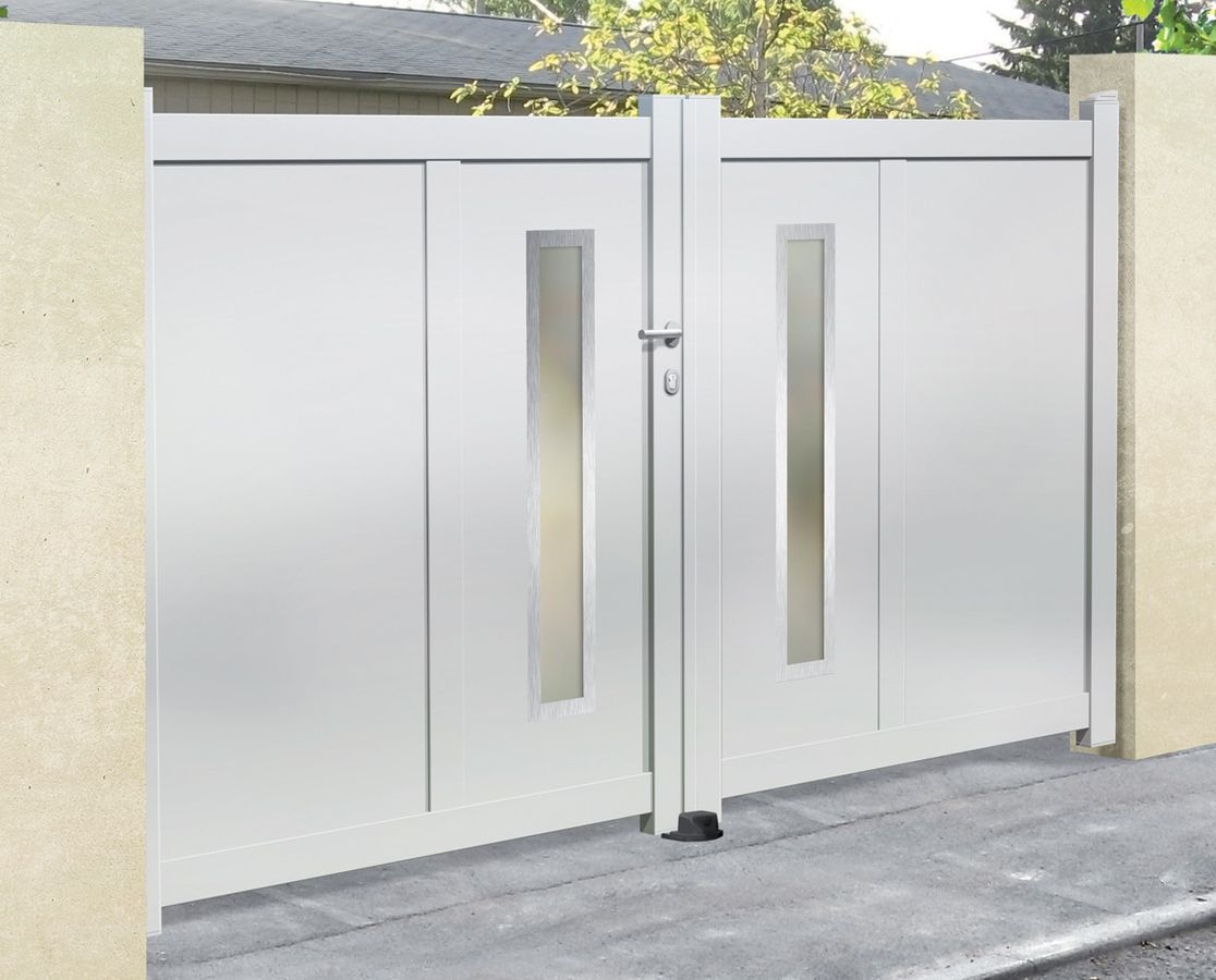 Aluminium Doppeltor Ventano - Höhe 160cm, Breite 475cm