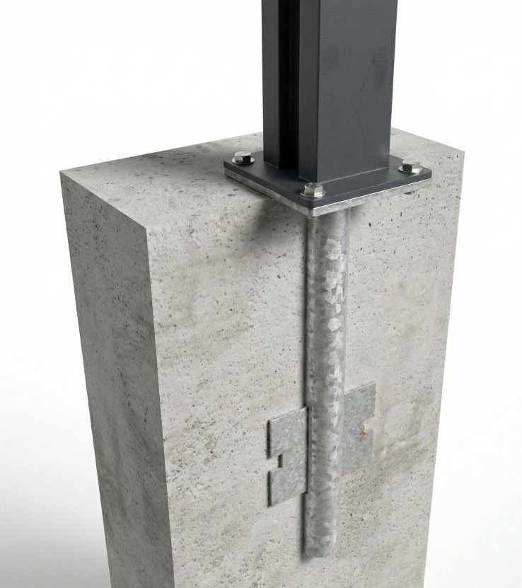 Erdanker für Falagotti Aluminiumpfosten (Powerline-Solarzäune)