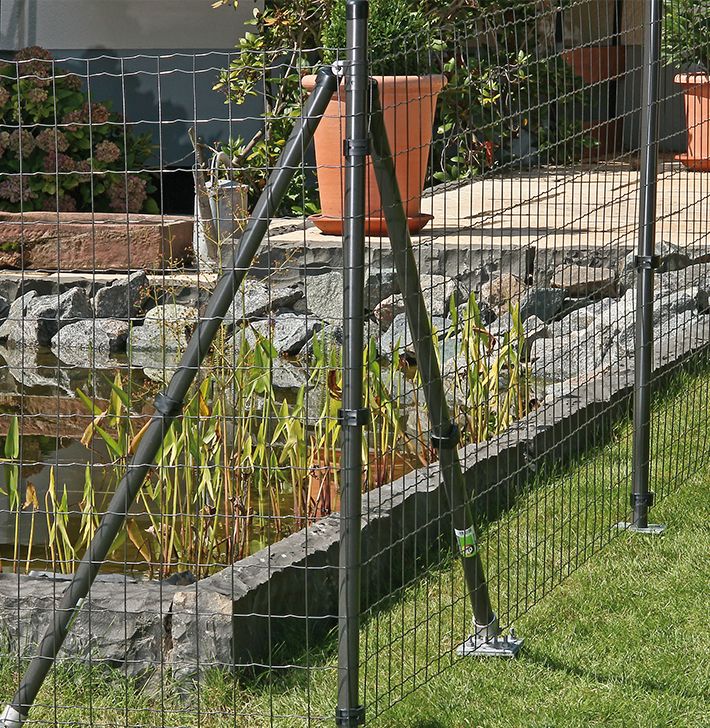 10 Meter Gartenzaun Fix-Clip Pro®® Höhe 150cm  -Komplettset-