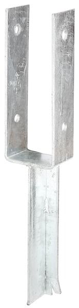 U-Pfostenträger mit Betonanker aus T-Eisen für Holzzaunpfosten 7 x 7 cm