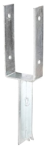U-Pfostenträger mit Betonanker aus T-Eisen für Holzzaunpfosten 9 x 9 cm