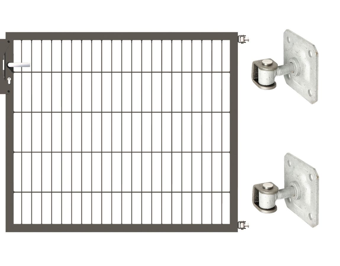 Gartentor Optima 656 zur Mauermontage (ohne Pfosten) - Höhe 100cm, Breite 125cm