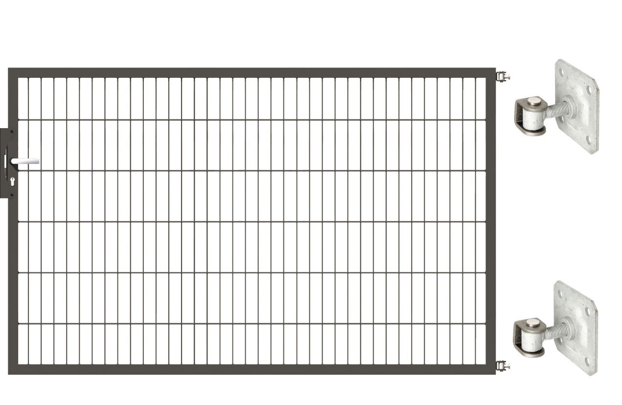 Gartentor Optima 656 zur Mauermontage (ohne Pfosten) - Höhe 120cm, Breite 200cm