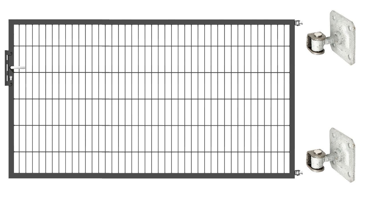 Gartentor Optima 656 zur Mauermontage (ohne Pfosten) - Höhe 120cm, Breite 225cm