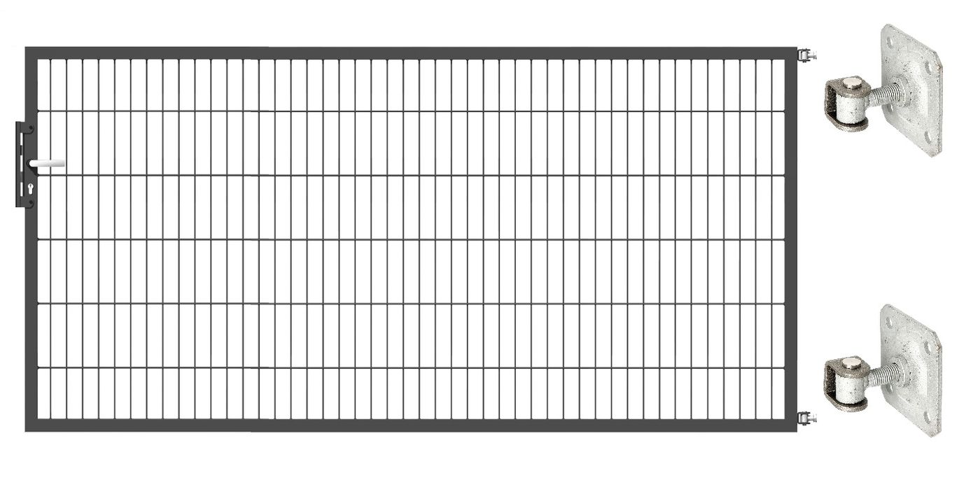 Gartentor Optima 656 zur Mauermontage (ohne Pfosten) - Höhe 120cm, Breite 250cm