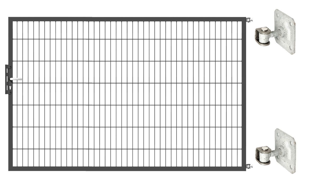 Gartentor Optima 656 zur Mauermontage (ohne Pfosten) - Höhe 140cm, Breite 225cm