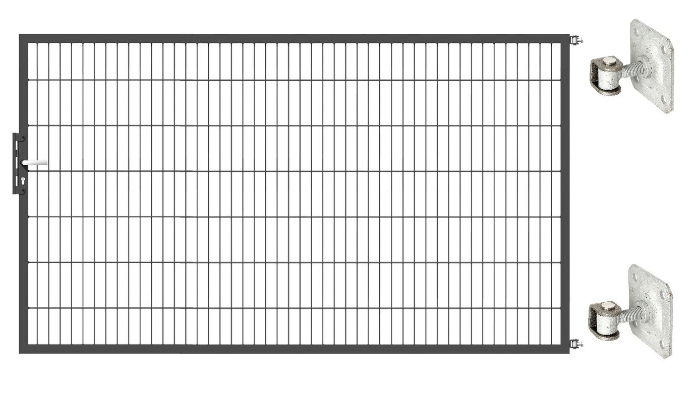 Gartentor Optima 656 zur Mauermontage (ohne Pfosten) - Höhe 140cm, Breite 250cm