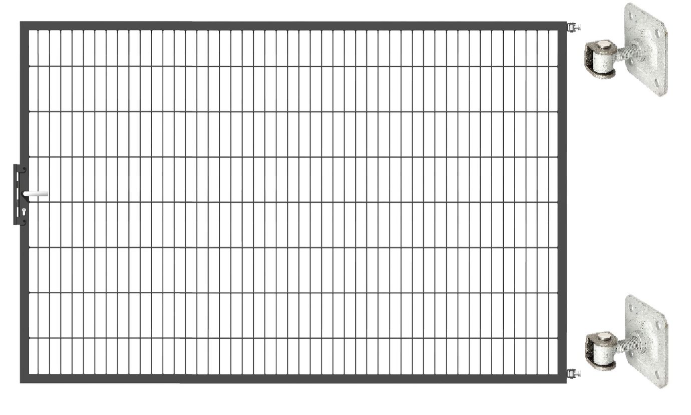 Gartentor Optima 656 zur Mauermontage (ohne Pfosten) - Höhe 160cm, Breite 250cm