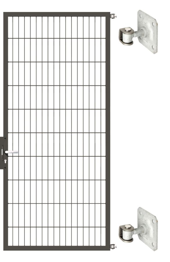 Gartentor Optima 656 zur Mauermontage (ohne Pfosten) - Höhe 200cm, Breite 100cm