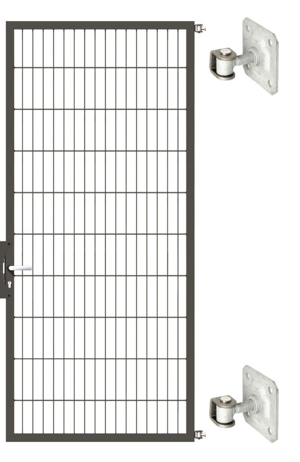 Gartentor Optima 656 zur Mauermontage (ohne Pfosten) - Höhe 200cm, Breite 100cm