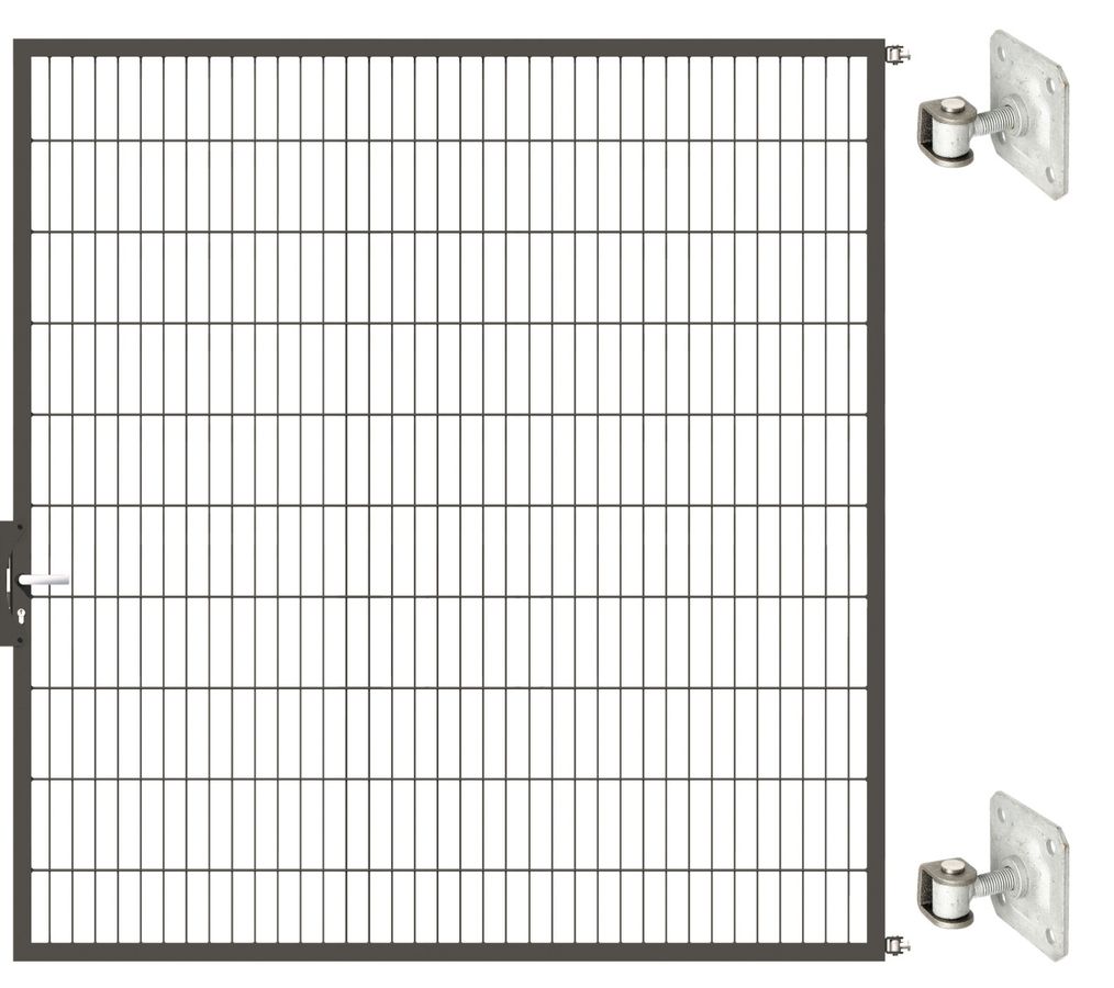 Gartentor Optima 656 zur Mauermontage (ohne Pfosten) - Höhe 200cm, Breite 200cm