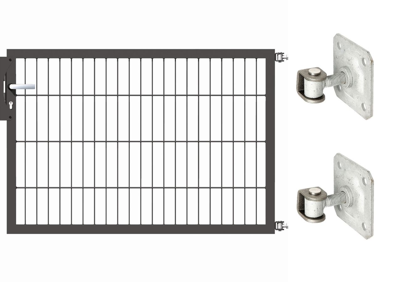 Gartentor Optima 656 zur Mauermontage (ohne Pfosten) - Höhe 80cm, Breite 125cm