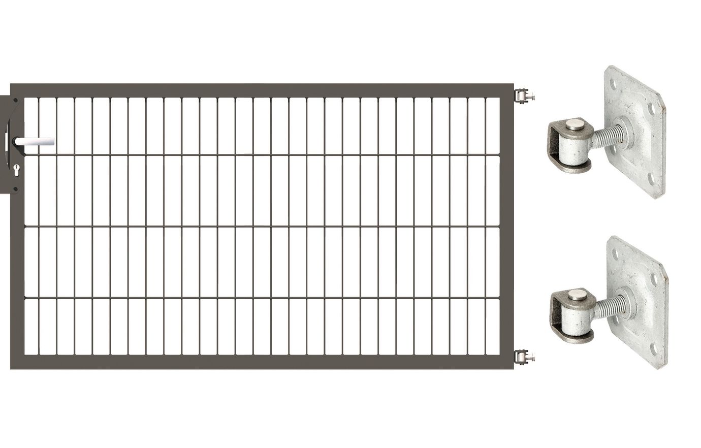 Gartentor Optima 656 zur Mauermontage (ohne Pfosten) - Höhe 80cm, Breite 150cm