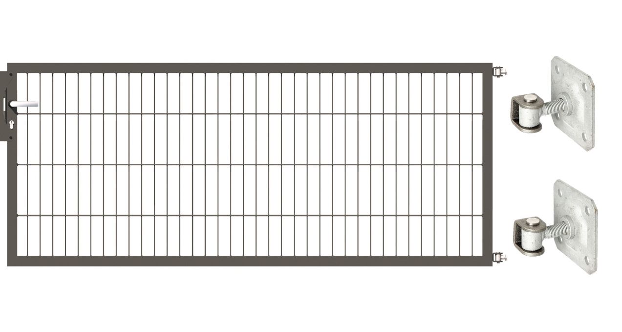 Gartentor Optima 656 zur Mauermontage (ohne Pfosten) - Höhe 80cm, Breite 200cm