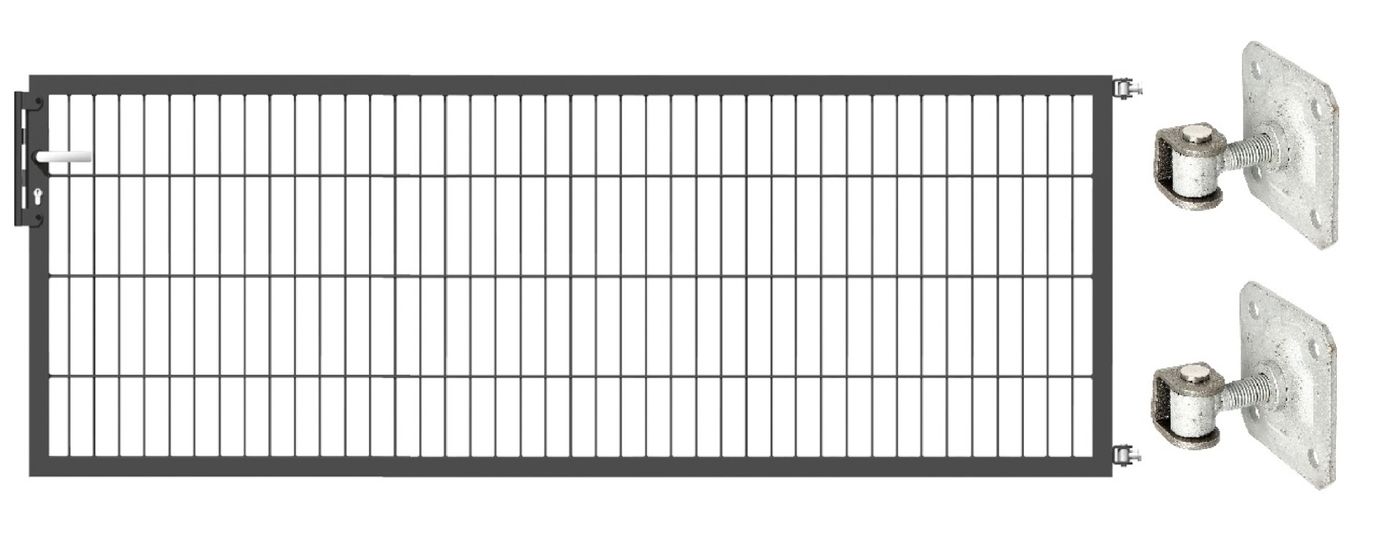 Gartentor Optima 656 zur Mauermontage (ohne Pfosten) - Höhe 80cm, Breite 225cm