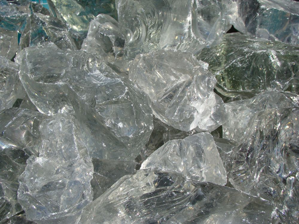 1000 kg Gabionenfüllung Glas Klar 50-120mm